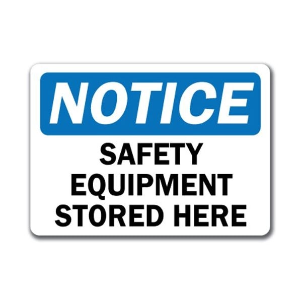 Signmission Safety Sign, 14 in Height, Plastic, 10 in Length, Safety Equipment NS-Safety Equipment - main